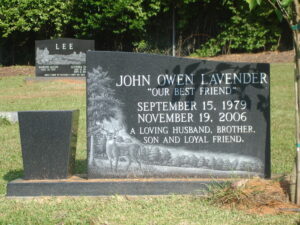 Lavender Etched Upright Memorial