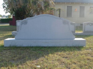 Floral Scrolled Upright Memorial